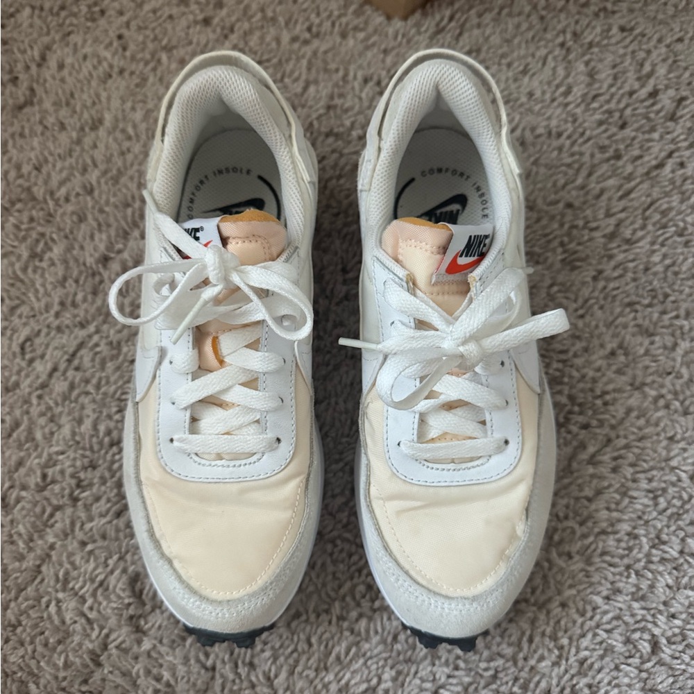 Nike White and Orange Sneakers